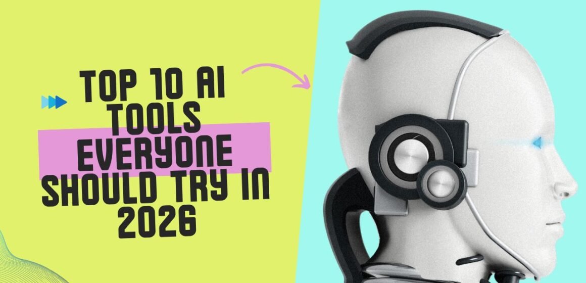 Colorful Illustrated Ai Tools YouTube Thumbnail (1) Top 10 AI Tools Everyone Should Try in 2026