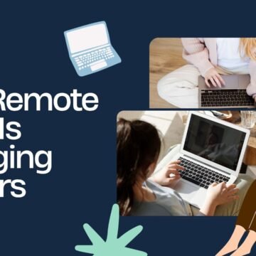 Teal White and Blue Modern Geometric Remote Work Presentation How Remote Work Is Changing Careers