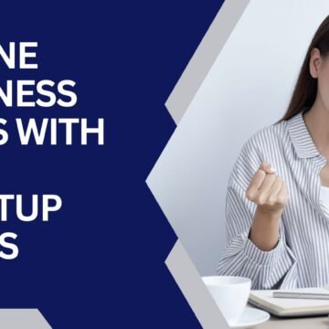 Blue White and Gray Modern Online Business Facebook Cover Online Business Ideas with Low Startup Costs