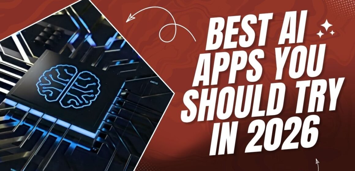 Brown and White Modern AI YouTube Thumbnail Best AI Apps You Should Try in 2026