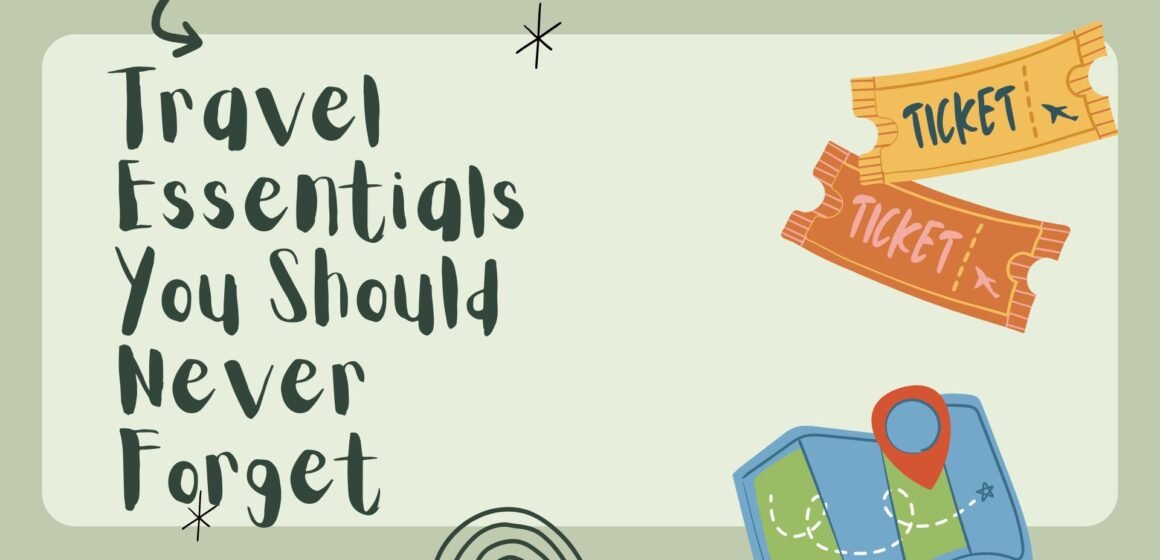 Green Playful Travel Essentials Presentation Travel Essentials You Should Never Forget