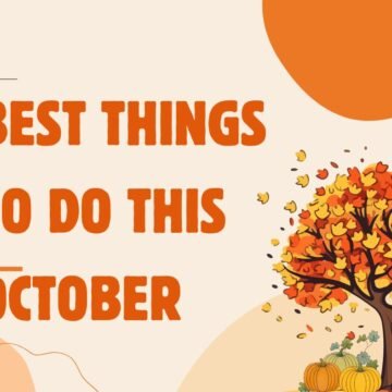Orange Cream and Burnt Orange Modern Welcome October Seasonal Facebook Post Best Things to Do This October